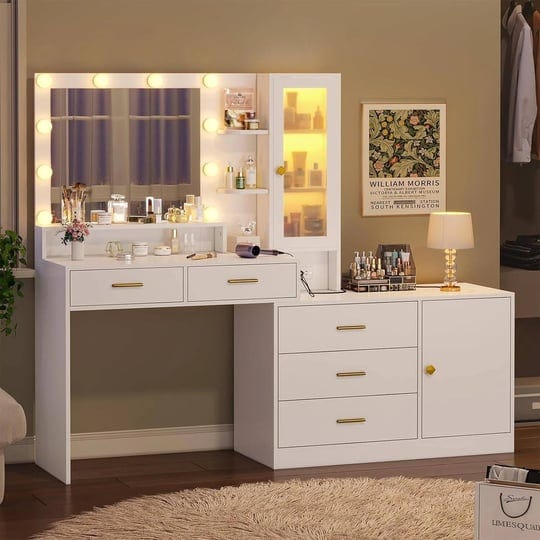 makeup-vanity-desk-with-10-light-bulbs-dresser-rgb-cabinets-white-1