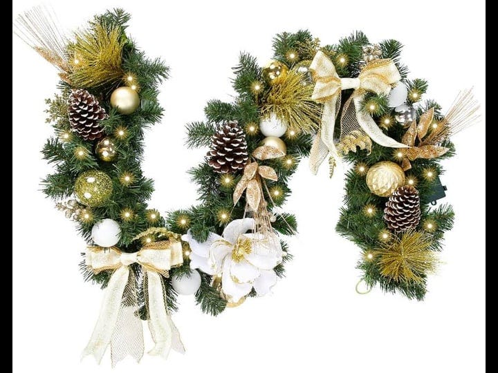 pre-lit-6-feet-72-inch-christmas-garland-white-gold-lighted-with-35-led-lights-for-indoor-outdoor-fi-1