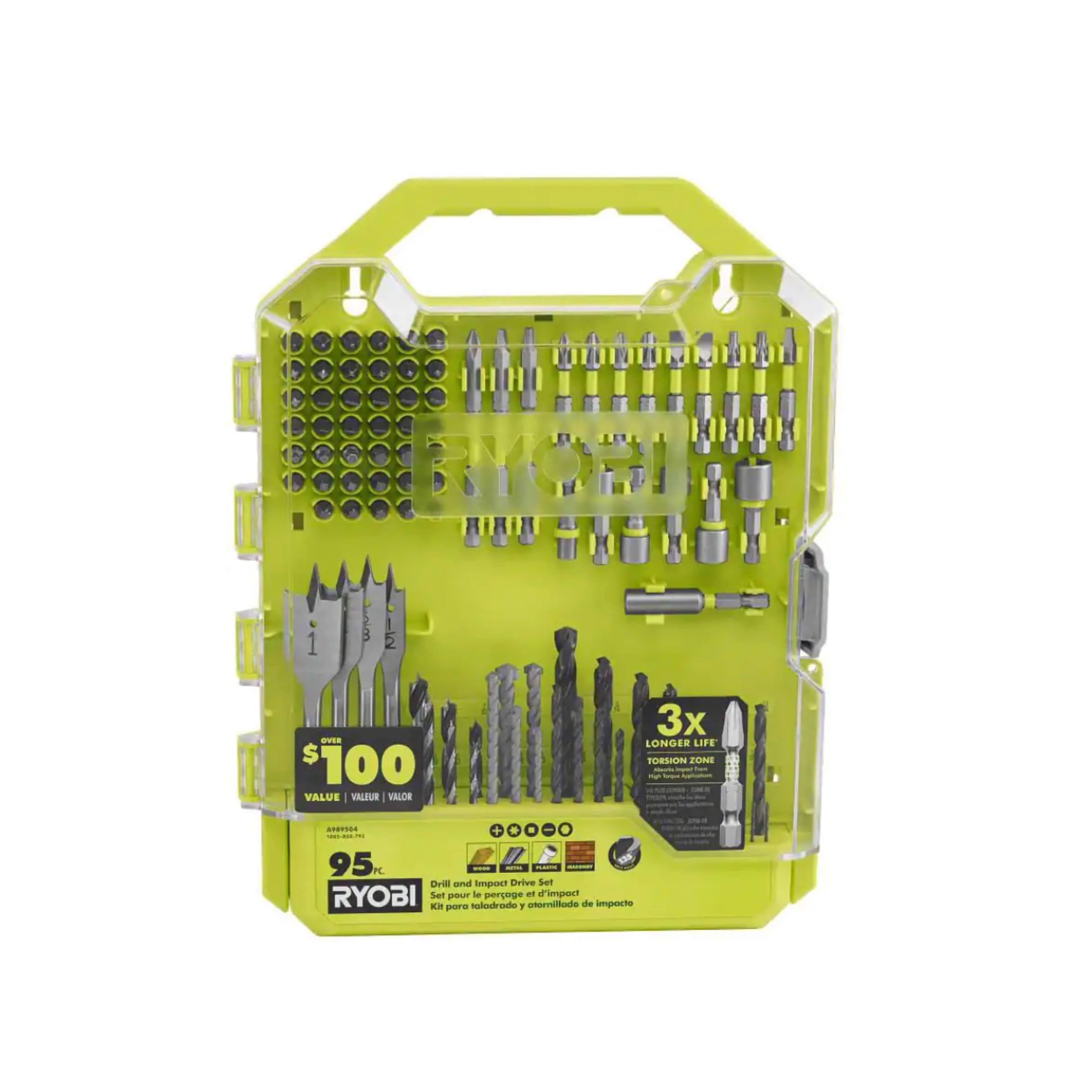 Ryobi 95-Piece Drill and Impact Drive Kit for All Your Power Tool Needs | Image