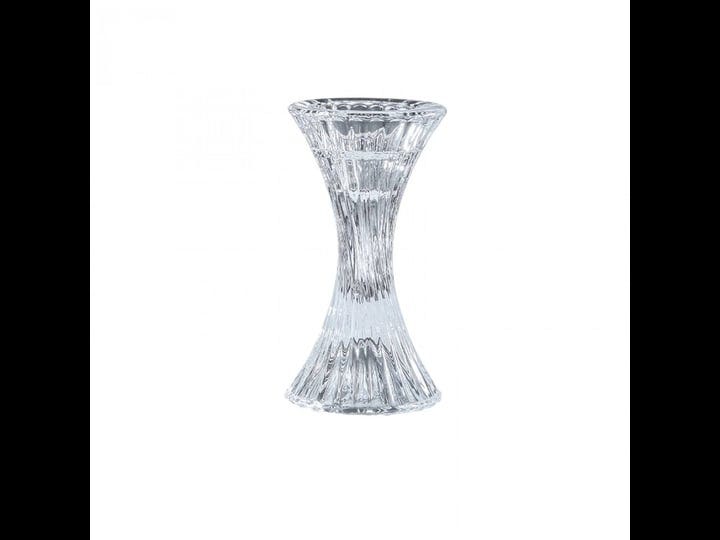 round-base-crystal-candlesticks-2-pack-set-pair-of-5-inch-pinched-fluted-cylinder-design-candle-hold-1