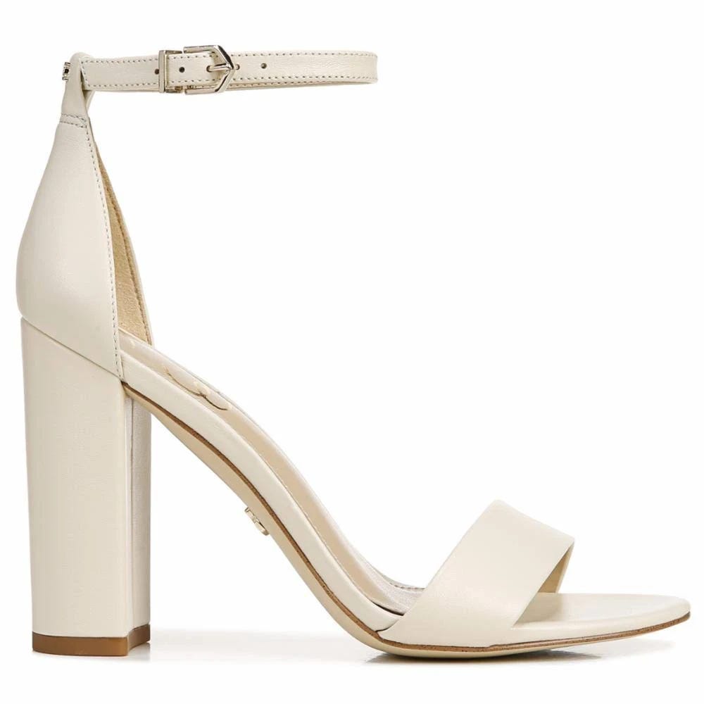 Sam Edelman Yaro Block Heel Sandal - Stylish White Leather Shoe | Image