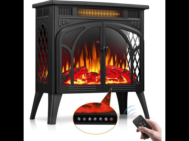 freestanding-fireplace-heater-with-realistic-flameportable-remote-control-4-2d-x-9-24w-x-9-55h-black-1