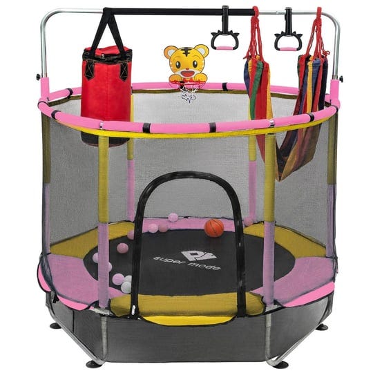 trampoline-for-kids-5ft-adjustable-toddler-trampoline-indoor-outdoor-mini-baby-trampoline-with-enclo-1