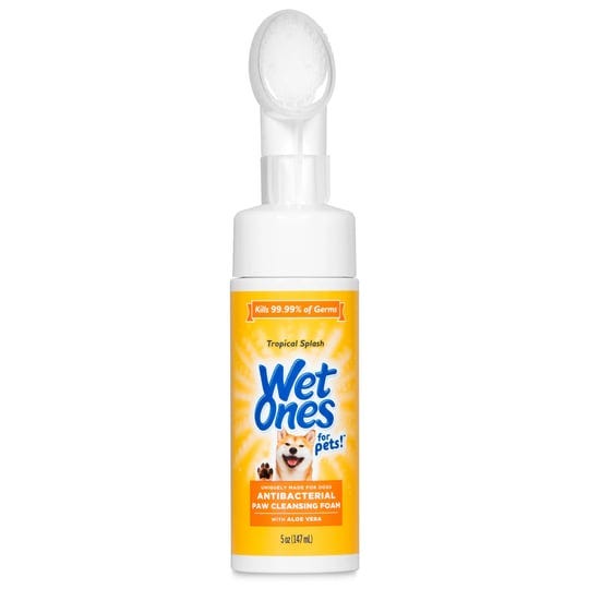 wet-ones-for-pets-antibacterial-dog-paw-cleansing-foam-with-built-in-paw-scrubber-brush-tropical-spl-1