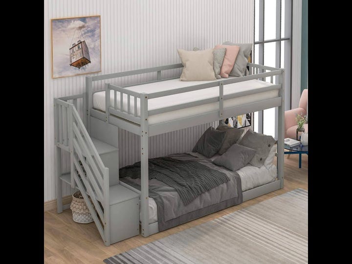 p-purlove-twin-over-twin-juniors-low-bunk-bed-with-storage-stairswood-floor-bunk-bed-with-storage-fo-1