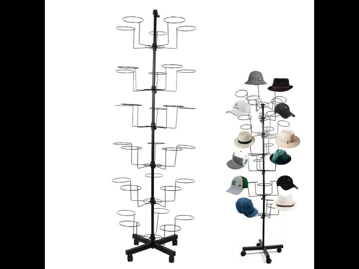 uyoyous-6-tier-hats-display-rack-rotating-retail-hat-rack-stand-30-hooks-adjustable-hat-headwear-rac-1