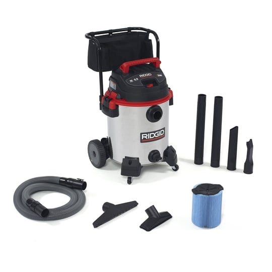 ridgid-50353-16-gallon-stainless-steel-wet-dry-vac-with-cart-1