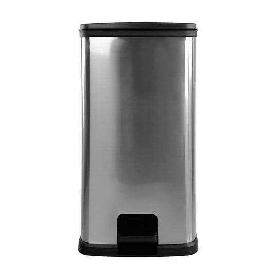 mainstays-13-2-gallon-trash-can-plastic-rectangular-step-kitchen-trash-can-silver-1