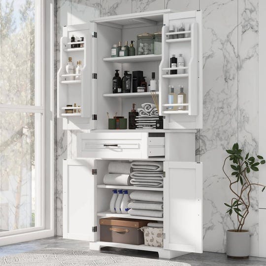 merax-tall-storage-cabinet-with-doors-and-drawer-pantry-cupboard-with-rack-organizers-wide-display-s-1