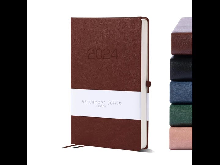 weekly-planner-by-beechmore-books-2024-diary-large-5-75-inch-x-8-25-inch-hardcover-vegan-leather-thi-1