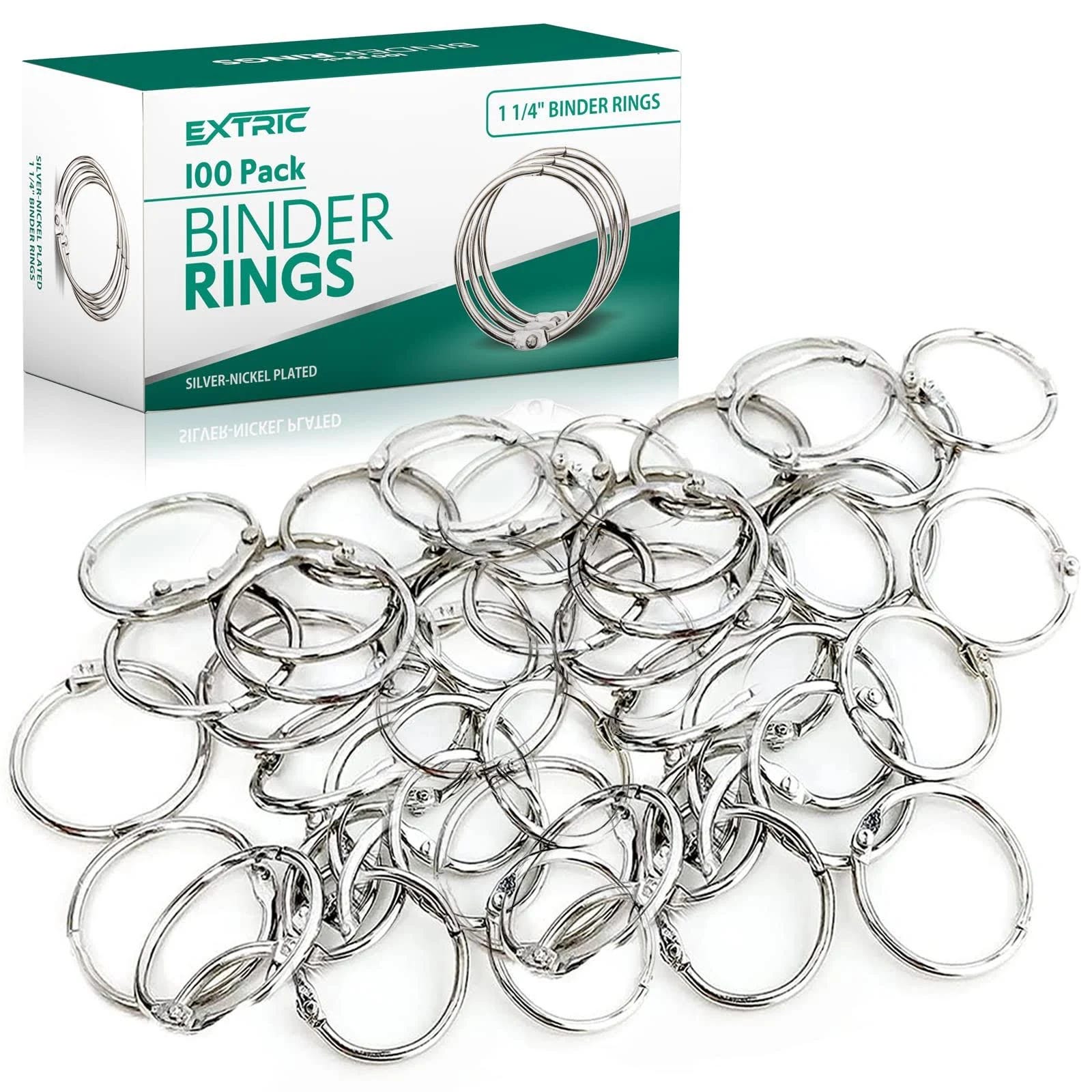 Durable metal Extric Binder Rings Pack of 100 | Image