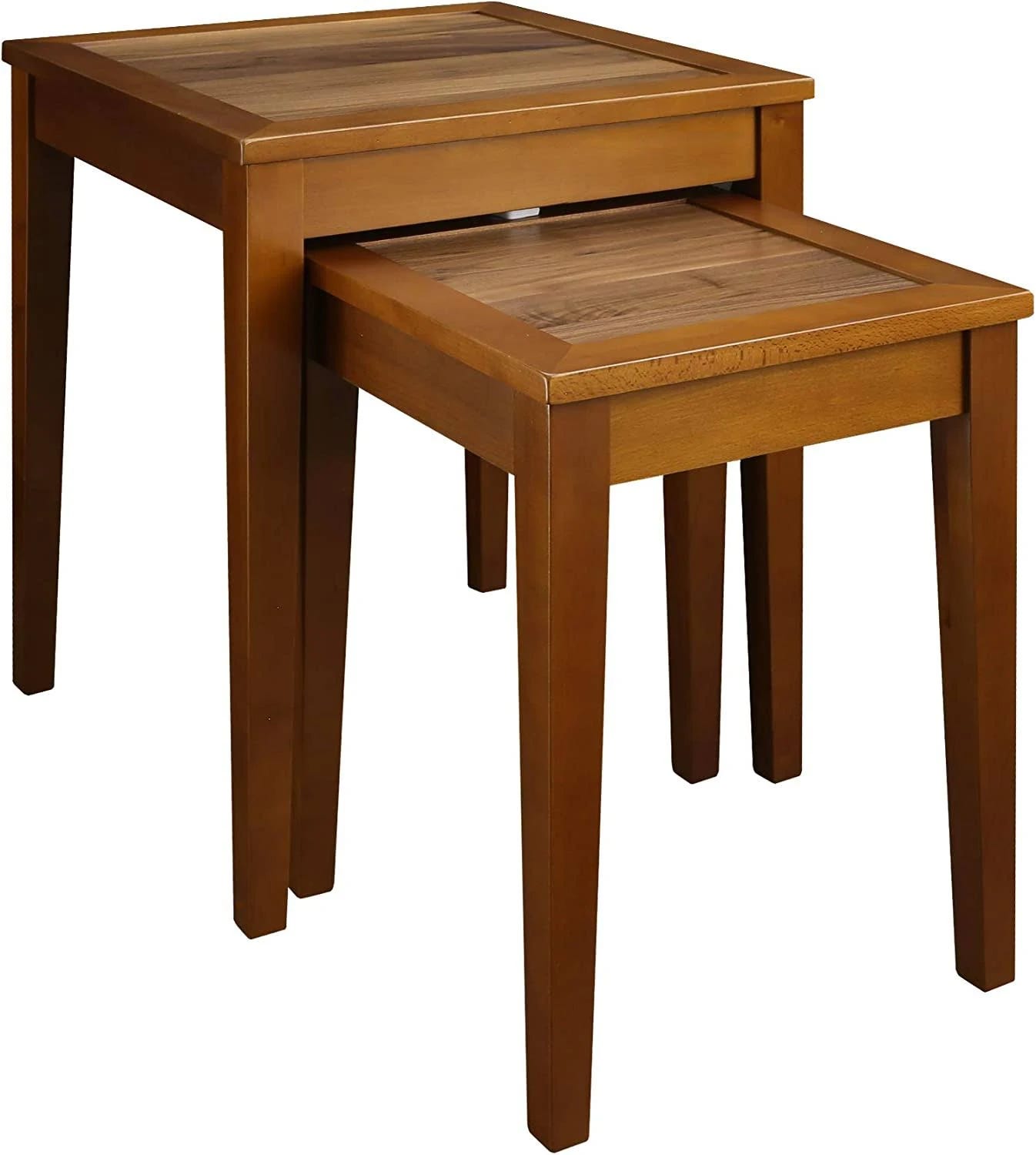 Lincoln Nesting End Tables with Concealed Compartment in Solid American Walnut | Image