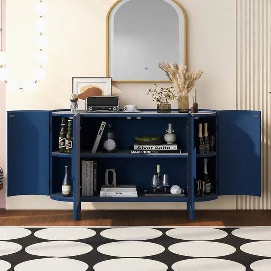 curved-design-light-luxury-sideboard-with-adjustable-shelves-blue-1