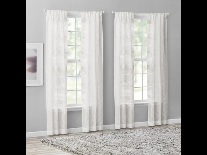 mainstays-modern-white-geometric-rod-pocket-sheer-curtain-set-28-inch-x-84-inch-4-panels-1
