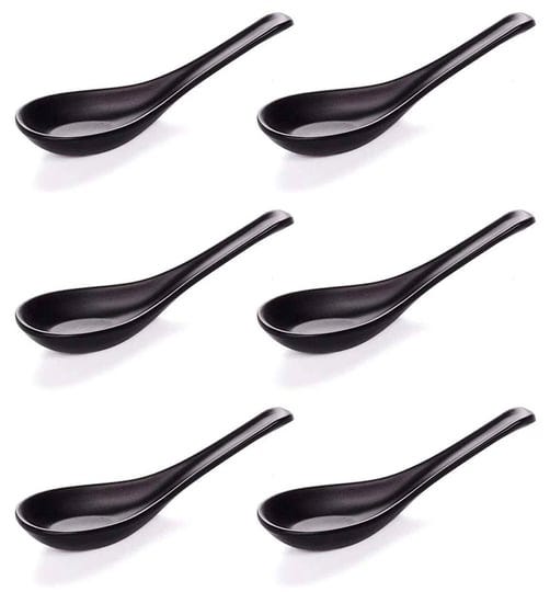 happy-sales-hssp-mblkp6-melamine-soba-rice-spoons-asian-chinese-won-ton-soup-spoons-6-pc-plain-black-1