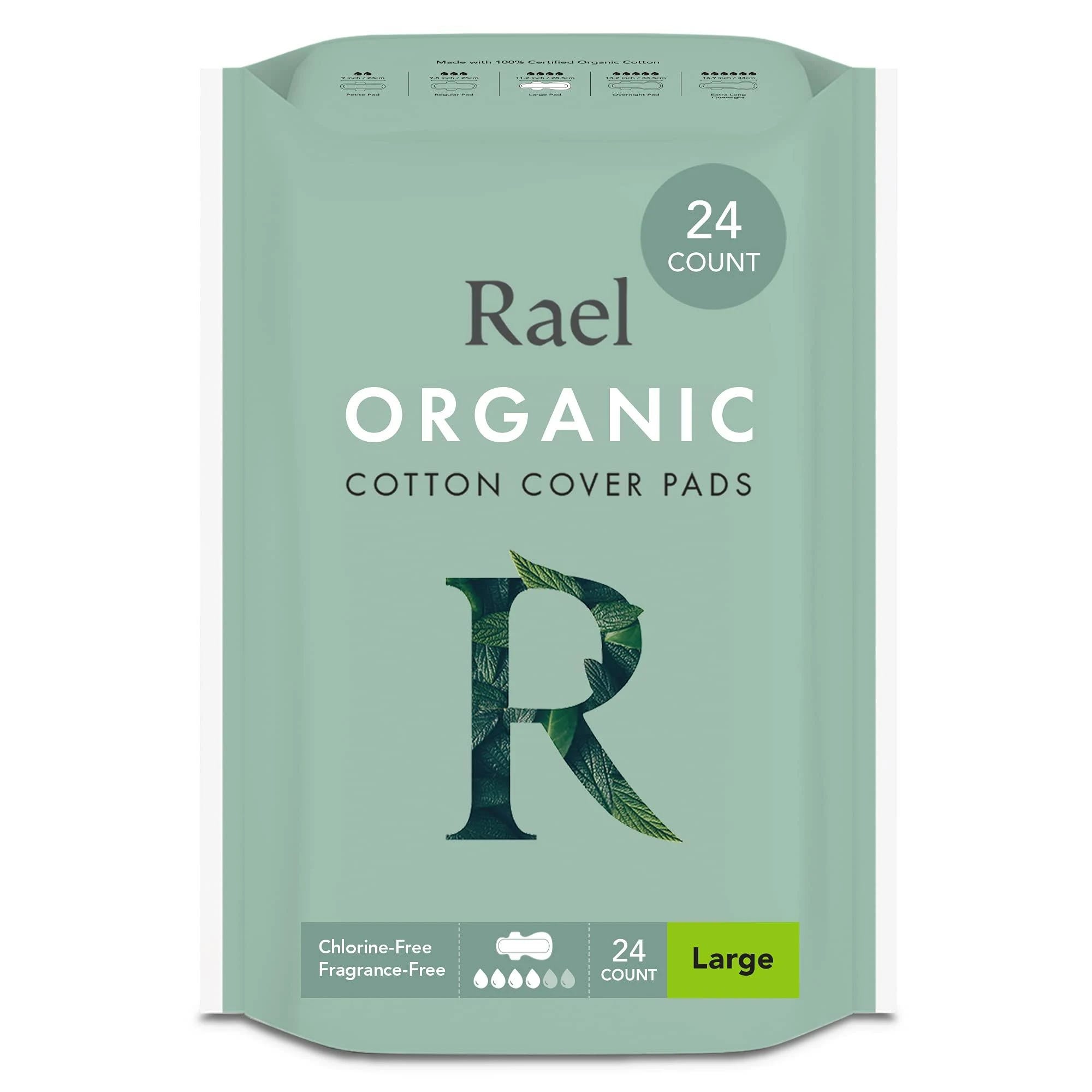 Rael Certified Organic Cotton Pads with Wings | Image