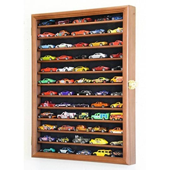 hot-wheels-matchbox-1-64-scale-diecast-display-case-cabinet-wall-rack-w-uv-protection-walnut-1