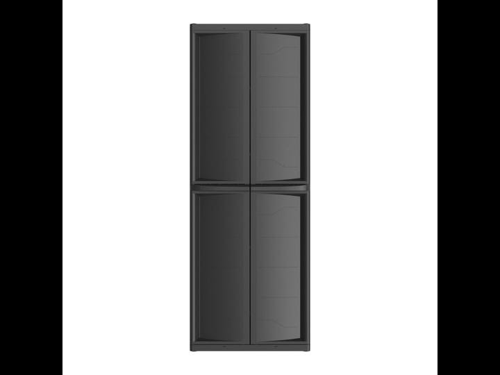 hyper-tough-plastic-4-shelf-garage-storage-utility-cabinet-black-1