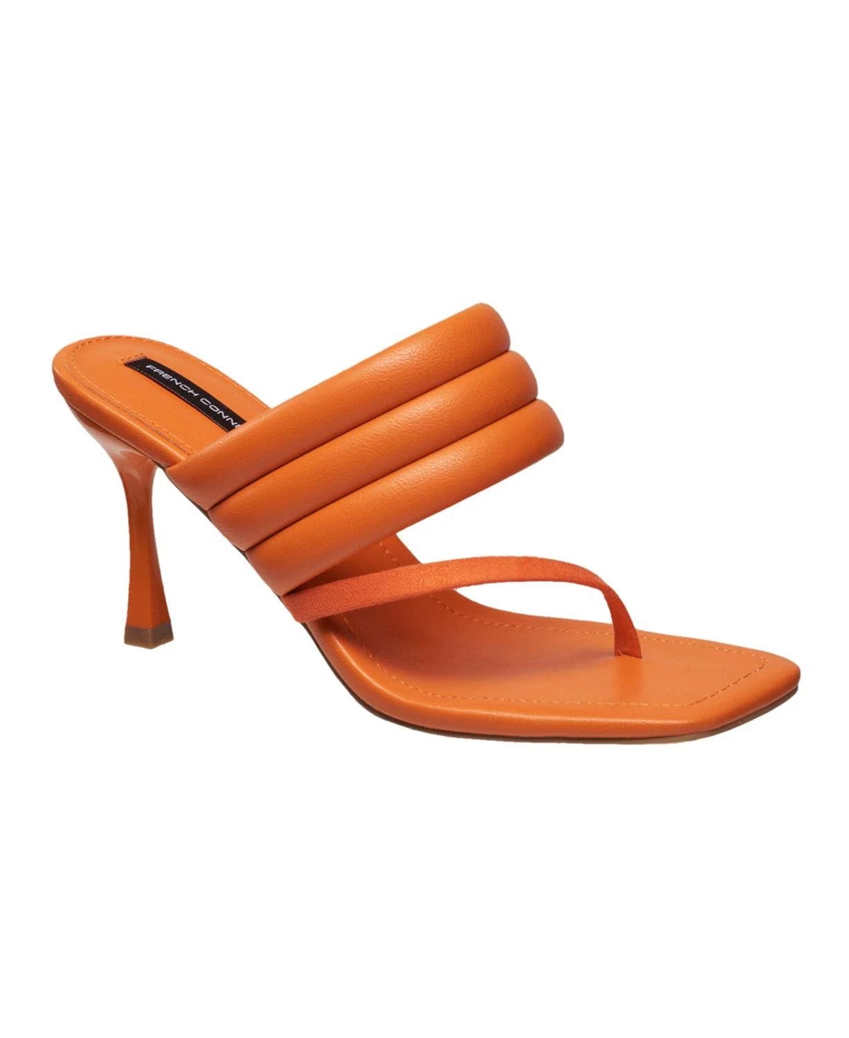 Orange Puffy Stiletto Dress Sandals by French Connection | Image