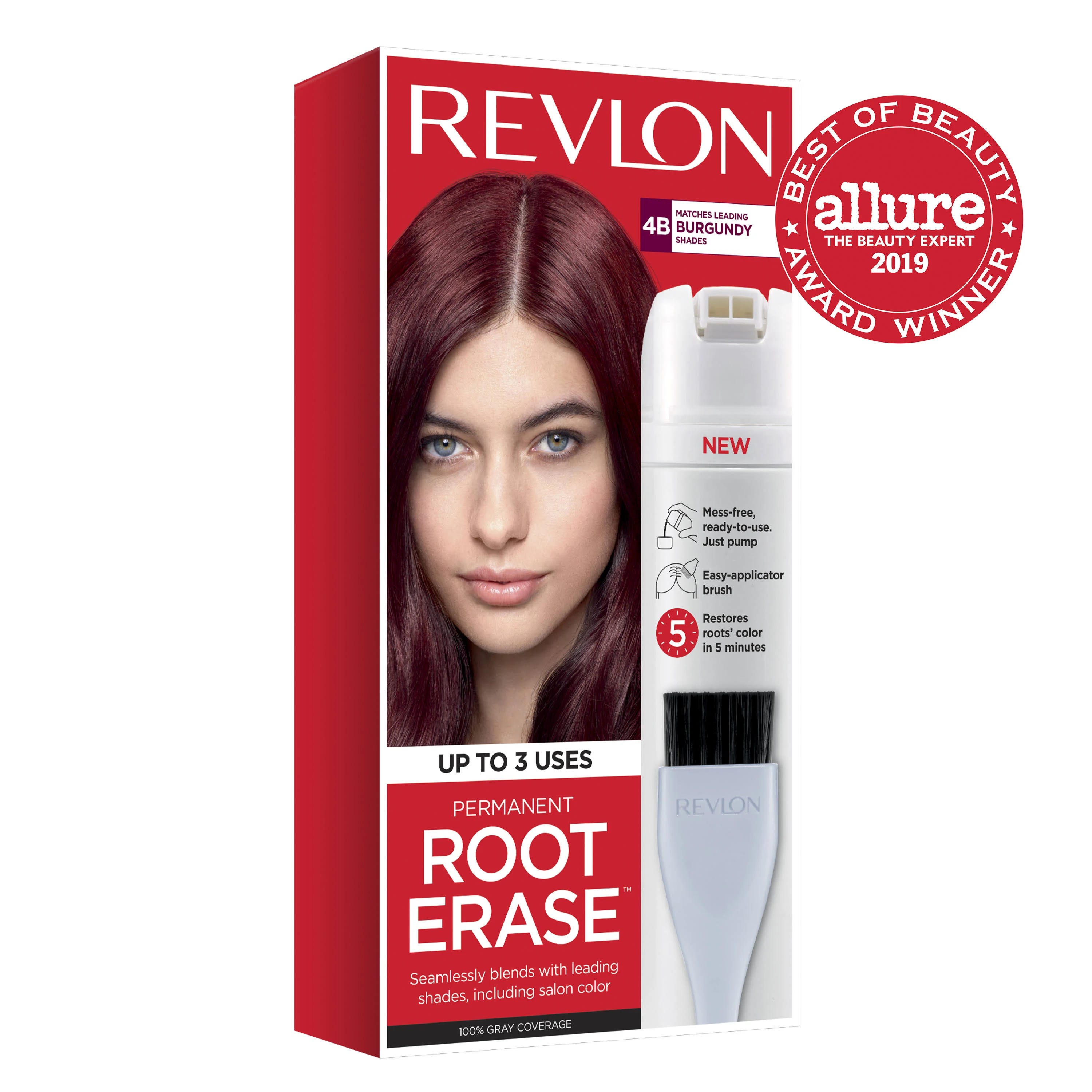 Revlon Root Erase Permanent Hair Color in Burgundy - 4B | Image