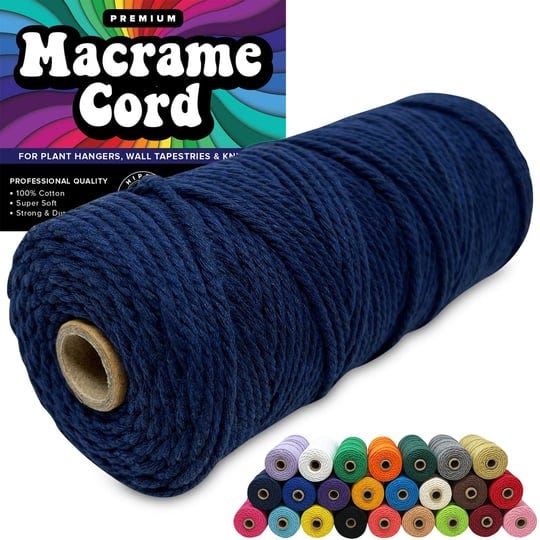 navy-blue-100-cotton-cord-rope-for-macrame-3mm-natural-and-colored-craft-string-yarn-materials-325-f-1