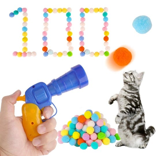 hlzds-cat-toy-balls-100pcs-1-2inch-cat-pompom-ball-and-1-cat-ball-toy-launcher-colorful-and-soft-int-1