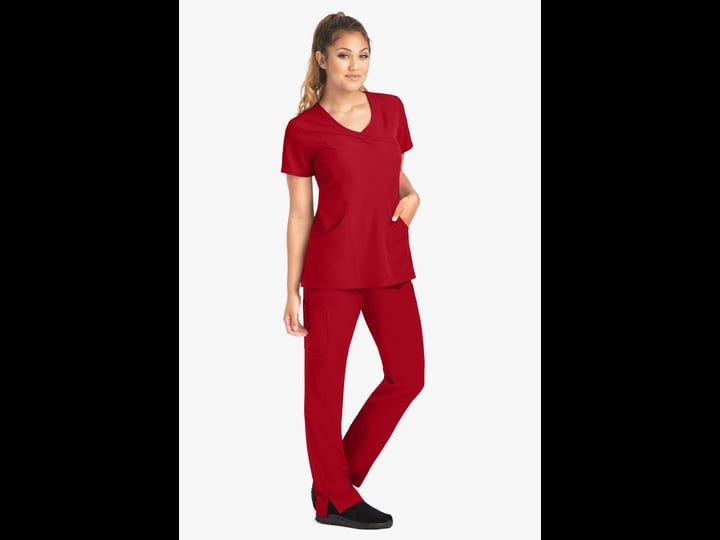 skechers-reliance-mock-wrap-scrub-top-xl-red-1