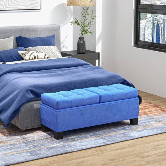 homcom-storage-end-of-bed-bench-upholstered-bench-with-steel-frame-blue-1