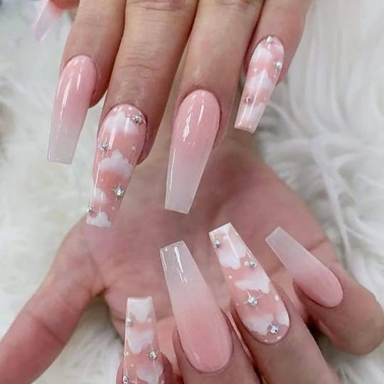 imsohot-coffin-pink-press-on-nails-long-gradient-clouds-fake-nails-with-designs-glossy-ballerina-fal-1