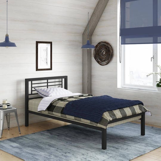 your-zone-twin-platform-bed-black-1