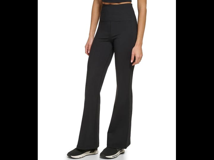 dkny-sport-balance-high-waisted-flare-leggings-womens-l-black-1