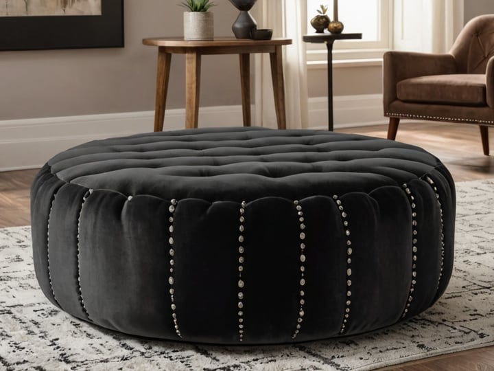 Black-Round-Ottomans-Poufs-5