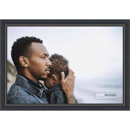 5x10-traditional-black-complete-wood-picture-frame-with-uv-acrylic-foam-board-backing-hardware-1