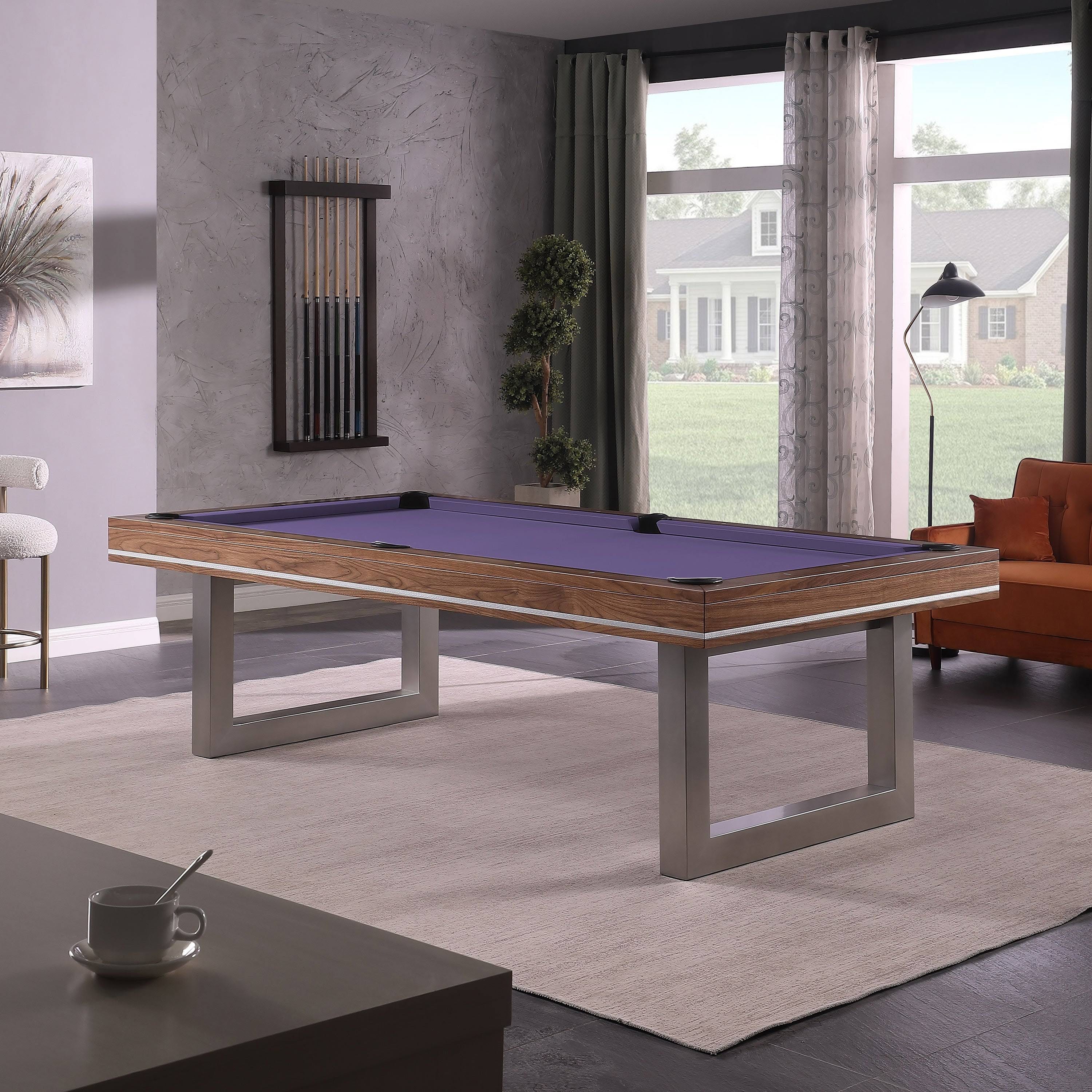 Harmony Slate Pool Table: Natural Walnut Finish, 8 ft Size | Image