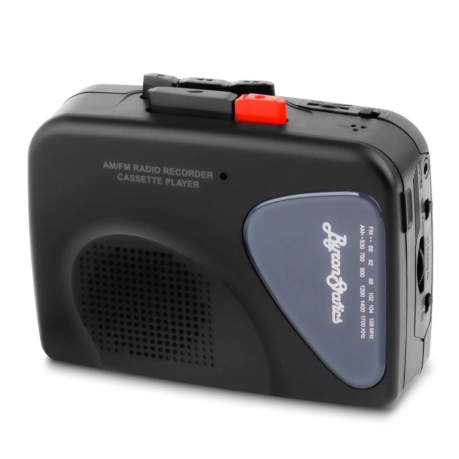 ByronStatics Portable Walkman Tape Recorder with FM AM Radio & Mic | Image