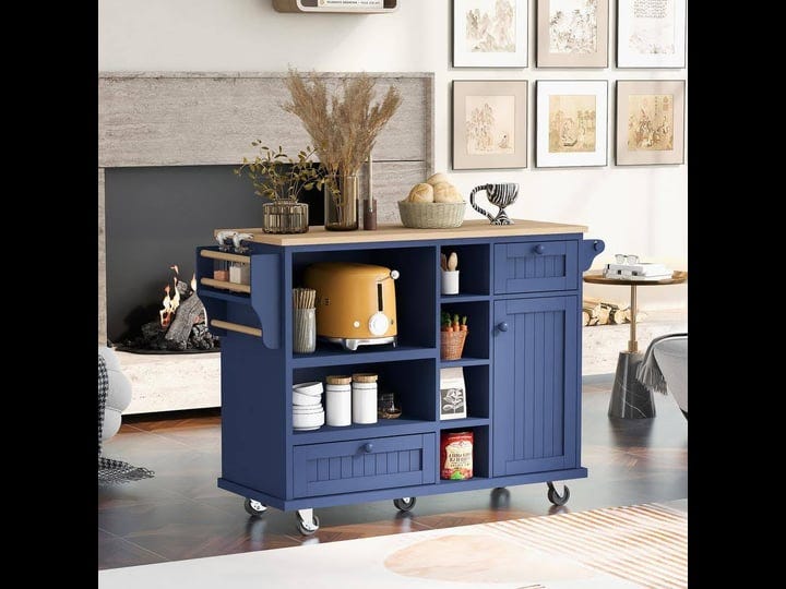 artchirly-brown-solid-wood-top-50-8-in-dark-blue-kitchen-island-with-storage-cabinet-and-microwave-c-1