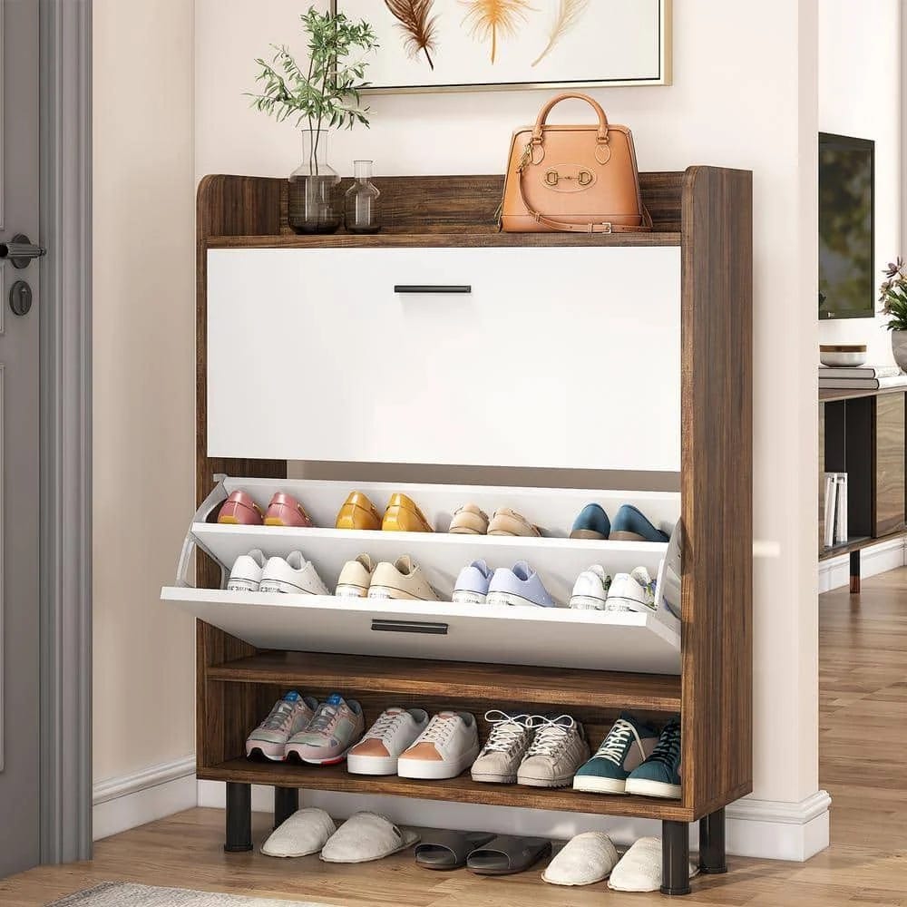 Slanted Shoe Storage Cabinet for Entryways | Image