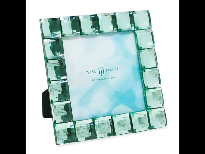 isaac-jacobs-decorative-sparkling-light-green-jewel-picture-frame-photo-display-home-dcor-4x4-light--1