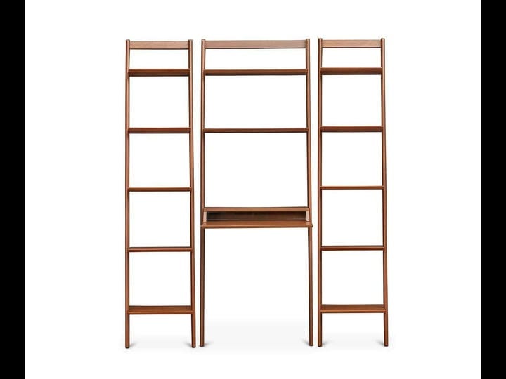 magrit-modular-wall-unit-honey-brown-2-narrow-bookcases-with-desk-1