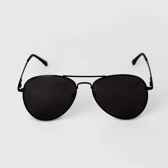 goodfellow-co-mens-aviator-metal-sunglasses-black-each-1