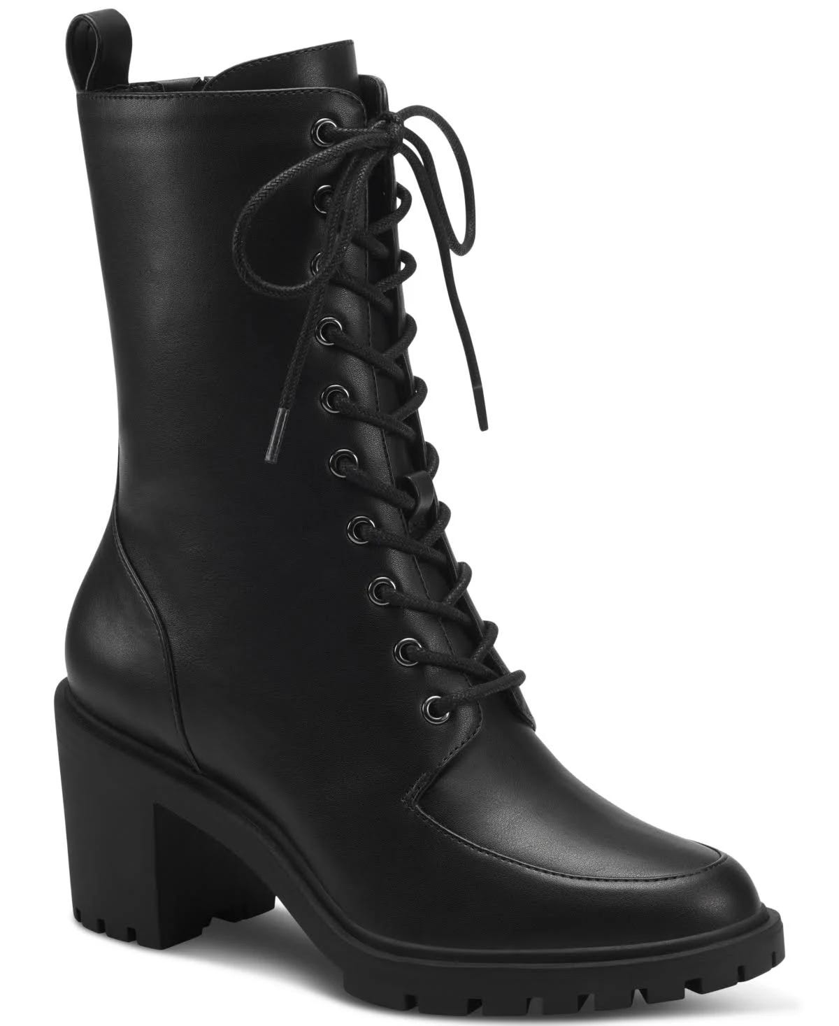 Chic Lace-Up Heeled Booties for Casual Wear | Image