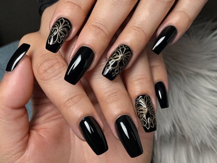 Coffin-Black-Acrylic-Nails-3