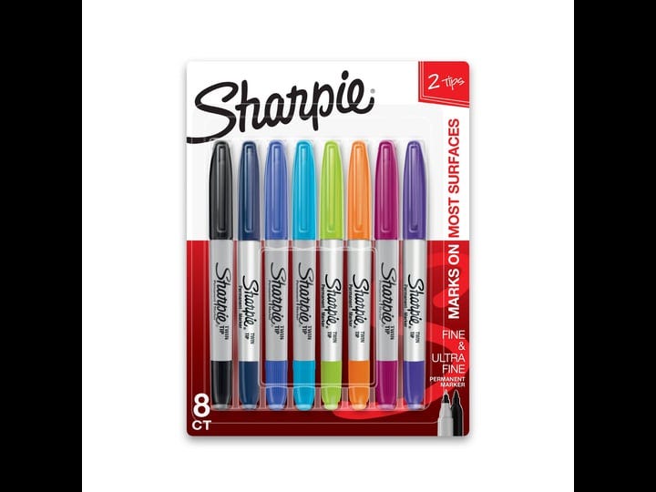 sharpie-permanent-markers-twin-tip-fine-point-assorted-colors-8-markers-1