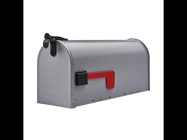 shoppingonbed-sob-medium-gray-rural-box-mail-storage-galvanized-steel-post-mount-mailbox-701in-w-x-10