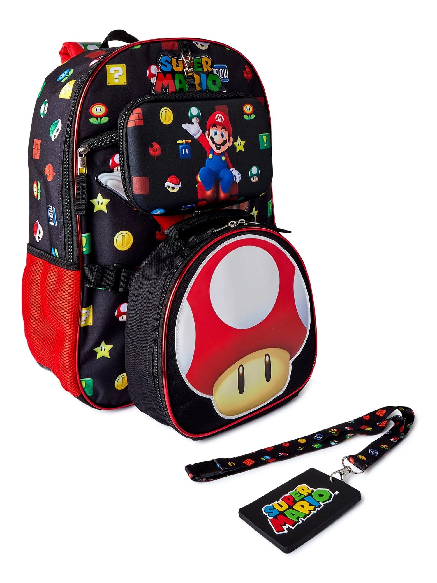 Super Mario Fun Backpack Set with Lunch Bag for Kids | Image