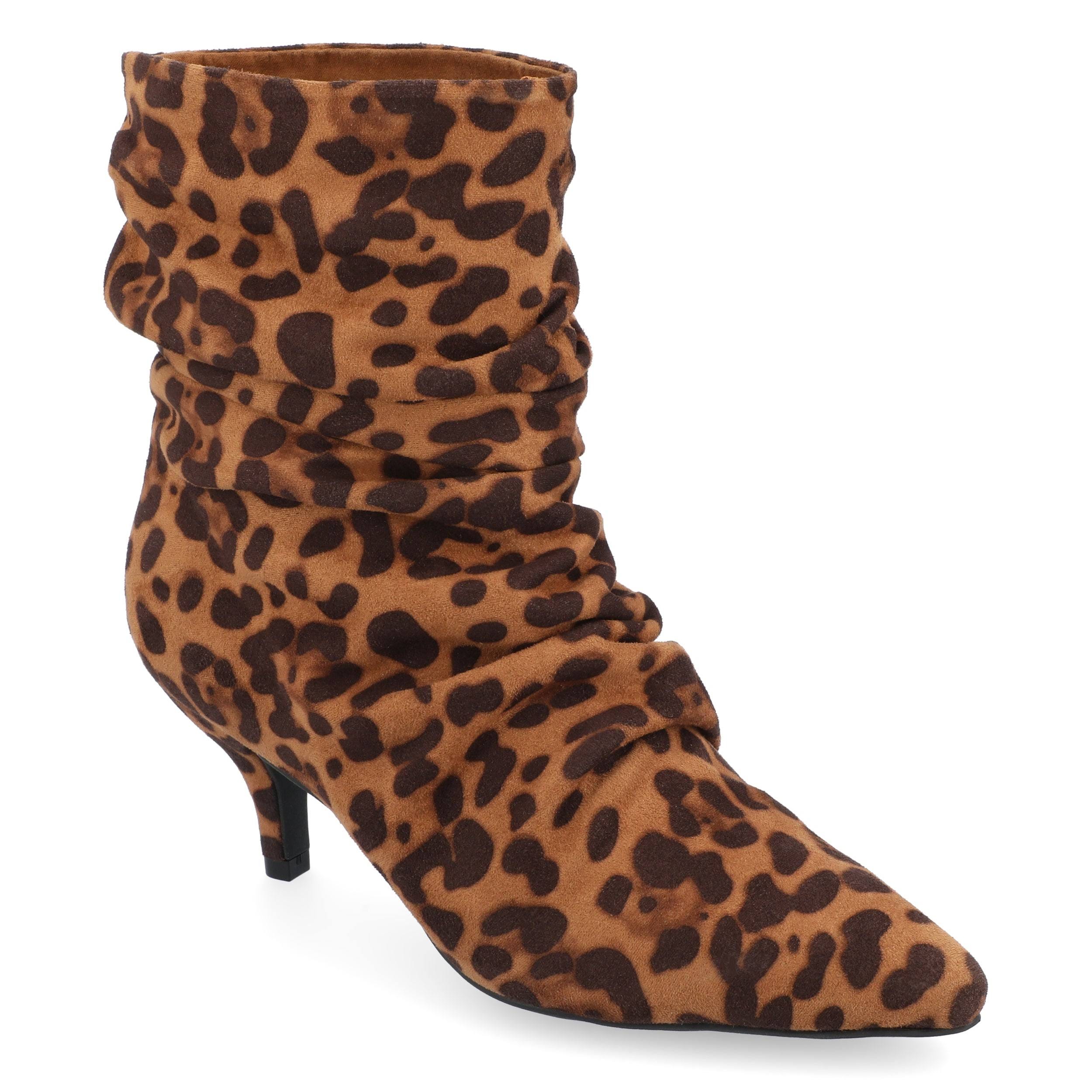 Vegan Leopard Ankle Boots with Comfort Foam Footbed | Image