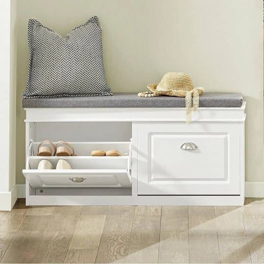 haotian-fsr64-w-white-storage-bench-with-drawers-and-padded-seat-cushion-hallway-shoe-cabinet-1