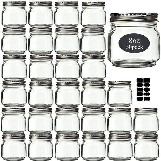 rainforce-small-glass-mason-jars-8-oz-30-pack-with-silver-lids-1-4-quart-canning-storage-pickling-ja-1