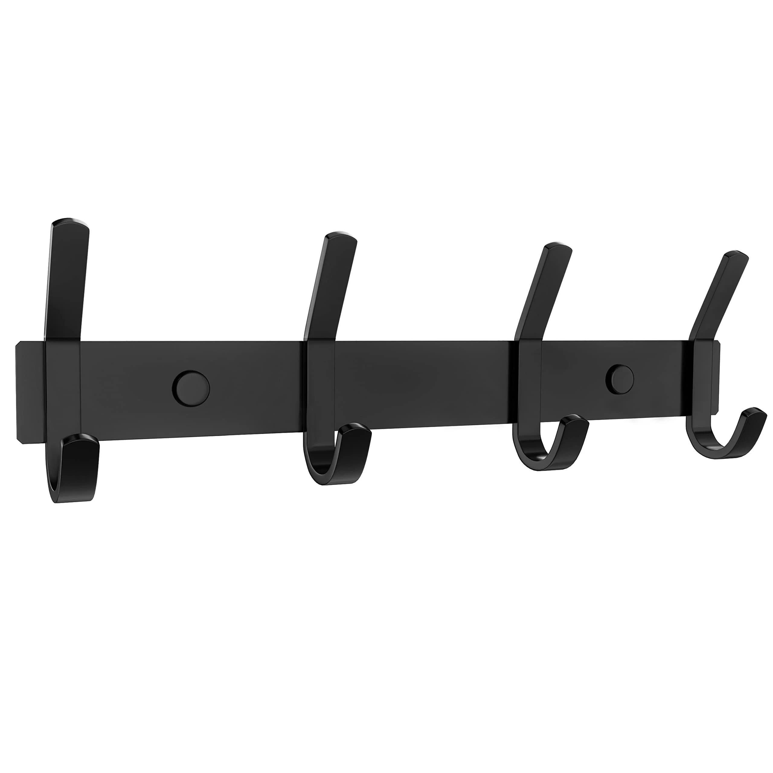 Durable Wall Mount Coat Rack with Matte Black Finish | Image