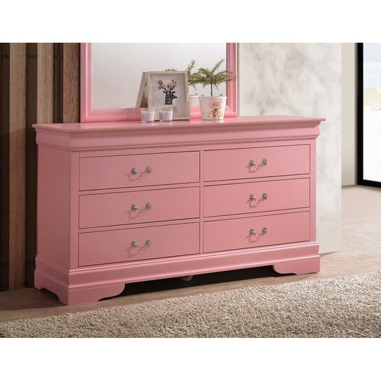 glory-furniture-louis-phillipe-dresser-pink-1